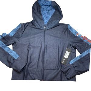 NWT CERTO DENVER BRONCOS Women's Cropped‎ Full Zip Hoodie Navy Size Small